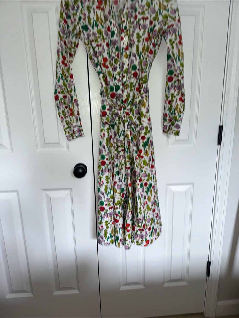 Boden Amy Cotton Midi Shirt Dress US 6R Market Vegetable Botanical Print - Picture 2 of 10
